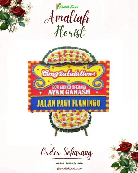 Sewa Papan Bunga Selamat